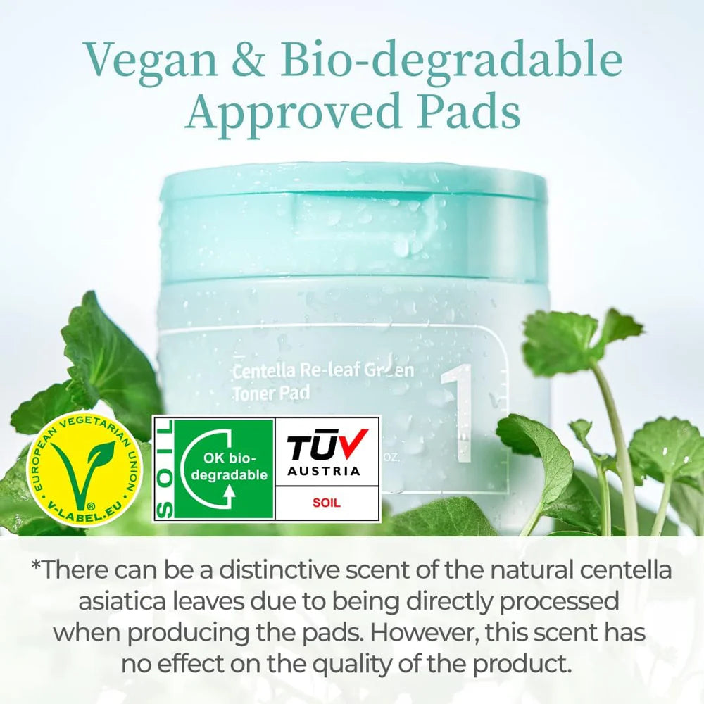 Numbuzin No.1 Centella Re-Leaf Green Toner Pads