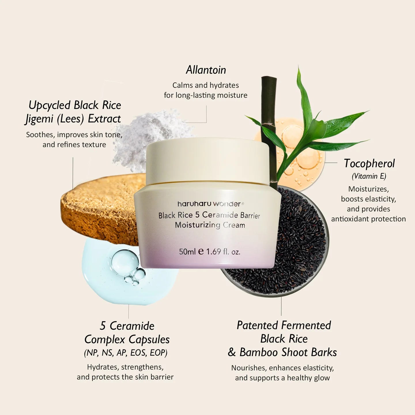 haruharu 5 Ceramide Barrier Moisturizing Cream / Unscented