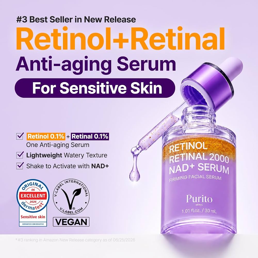 PURITO Retinol Retinal 2000 NAD+ Serum | 30 ml