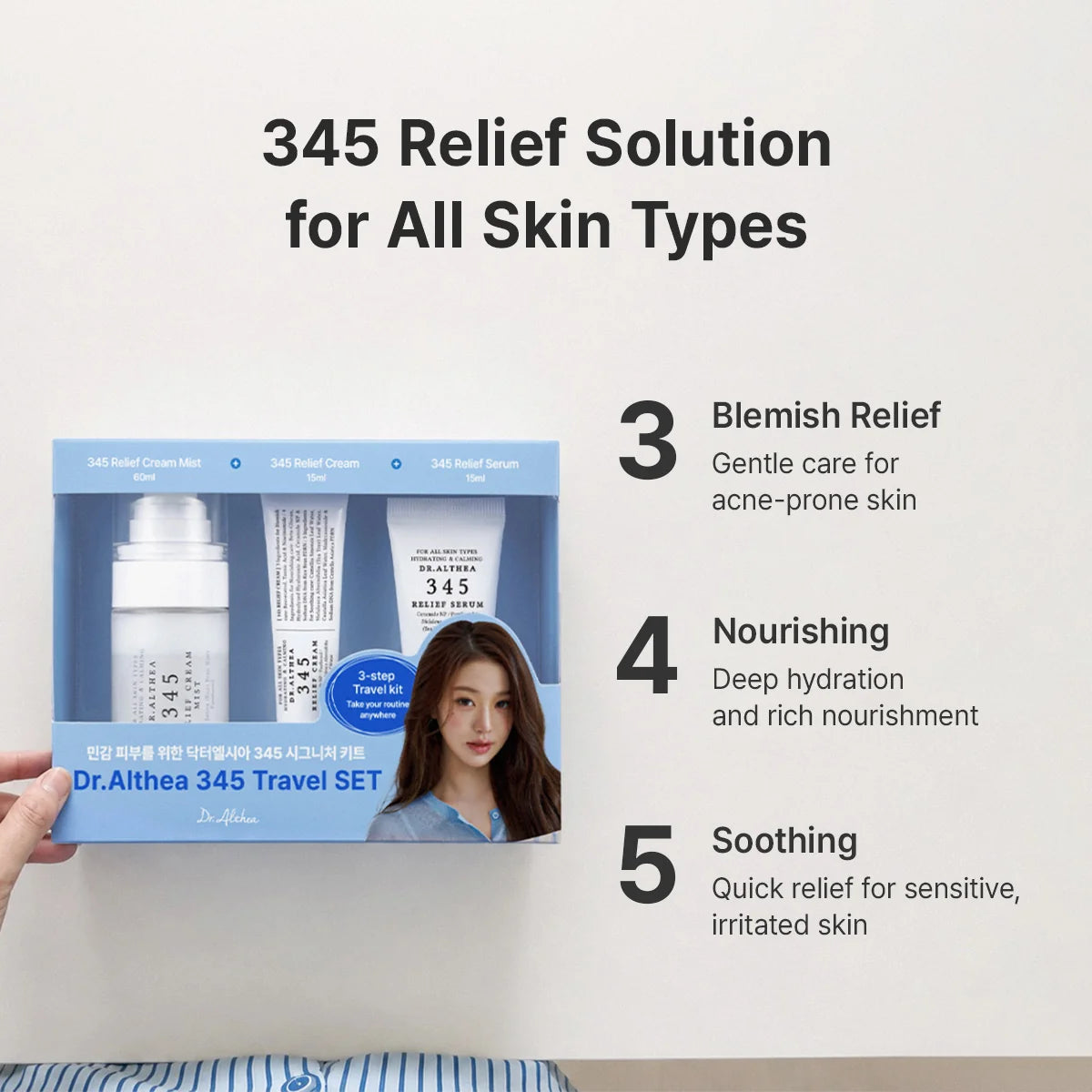 Dr. Althea 345 Relief Travel Kit 3 pasos
