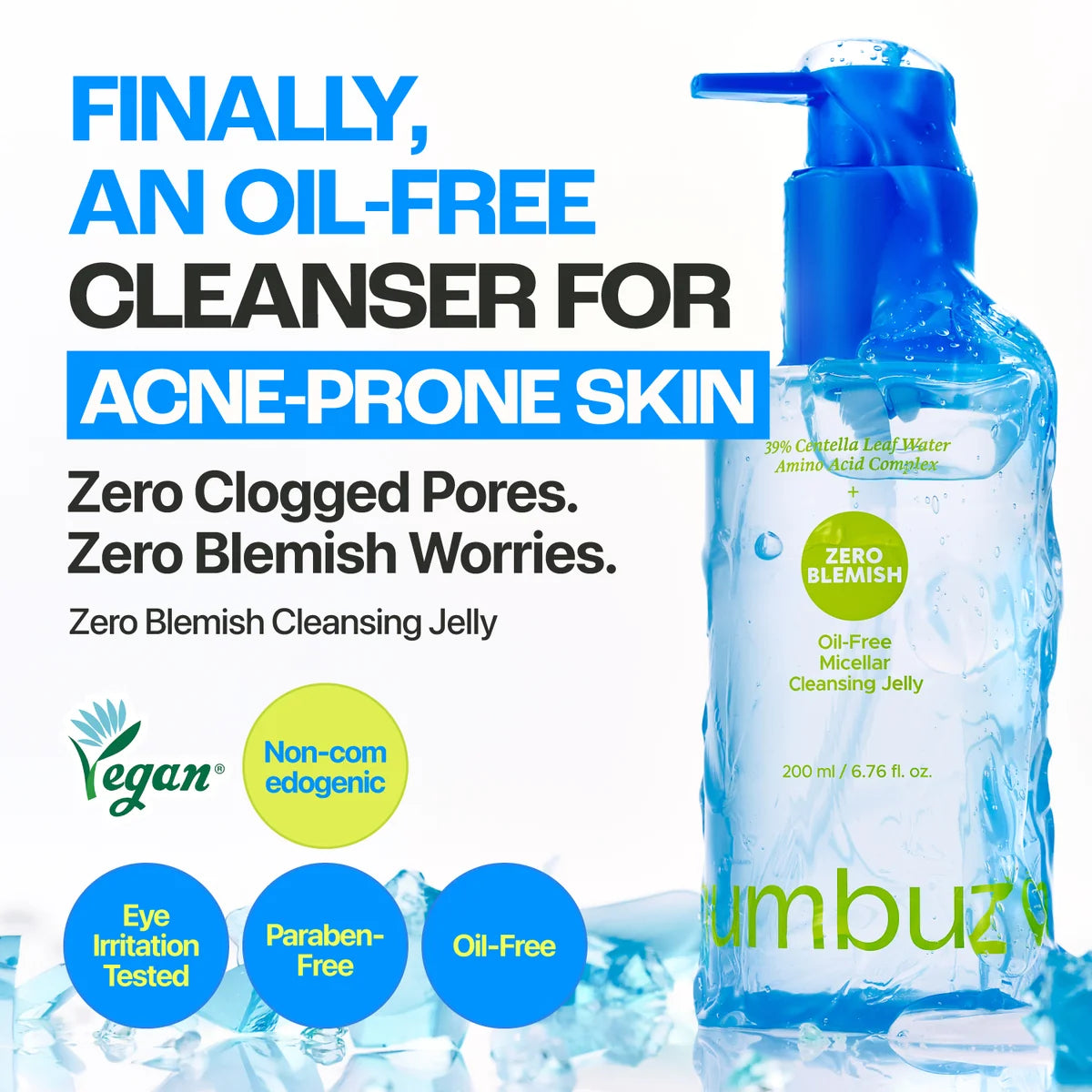 Numbuzin Zero Blemish Oil-Free Micellar Cleansing Jelly – 200 ml