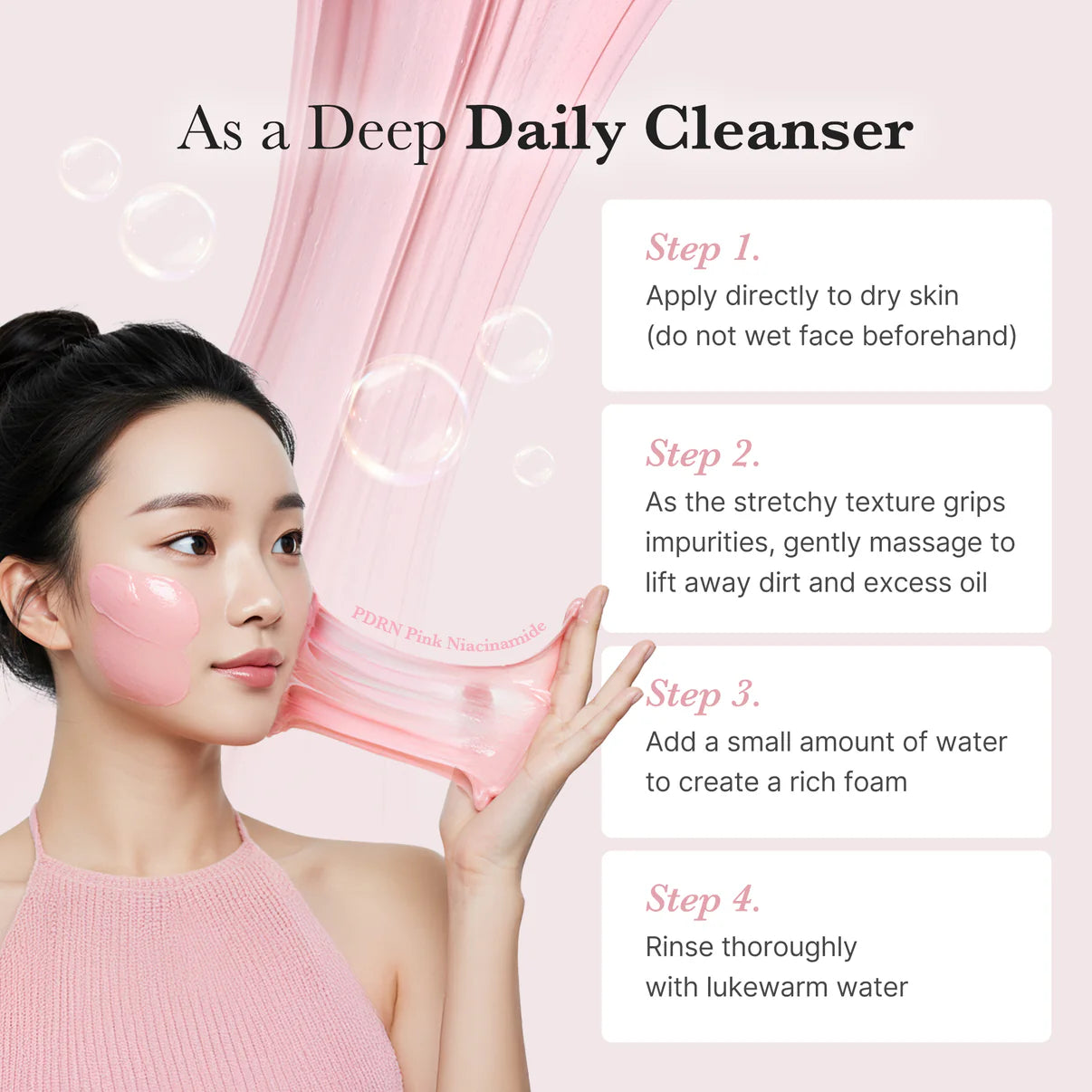 Medicube PDRN Pink Whip Cleanser